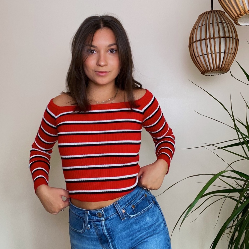 PACSUN KYLIE AND KENDALL off the shoulder sweater